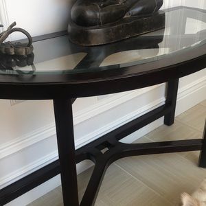 Glass entry table
